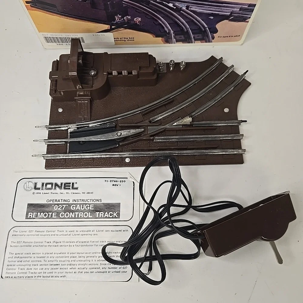LIONEL O-27 6-5122 RIGHT REMOTE CONTROL SWITCH IN BOX - W CONTROLLER‎ - EX+